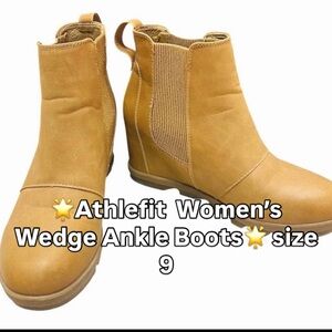 🌟Athlefit  Women’s Wedge Ankle Boots🌟 size 9